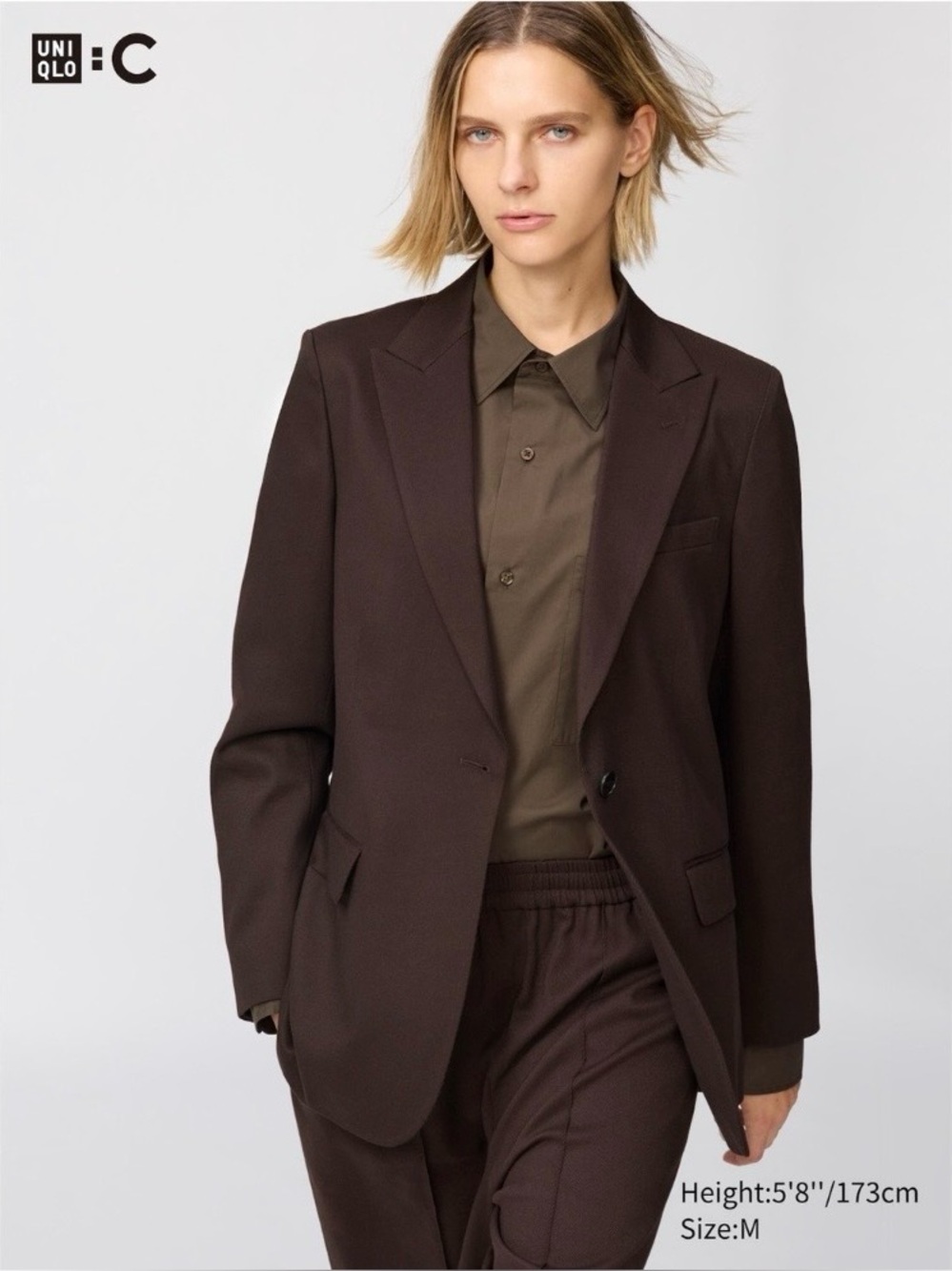 Uniqlo Brown Women's Tailored Single-Button Blazer NWT Size M